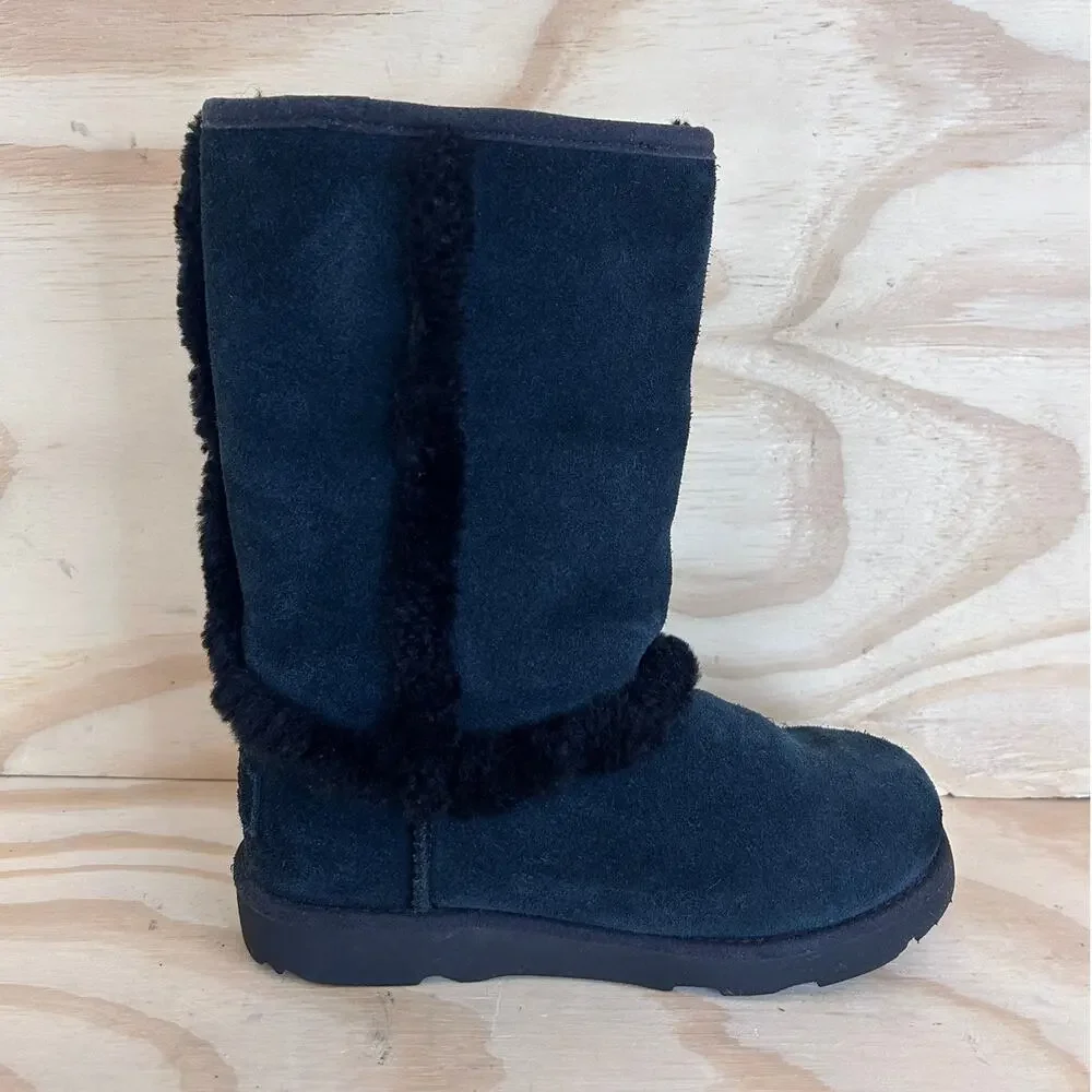 UGG - Hadley II Tall Waterproof- Boots - Black - Little Girl's - 1 -S/N 1106835K